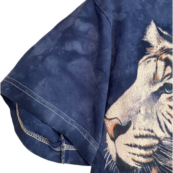 Unisex Vintage Y2K Aquarium Tie Die White Tigers White Stitch T Shirt Size Small - Picture 13 of 16